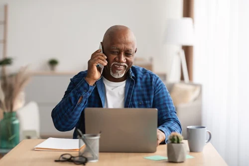 Older Man Calling To Make Imaging Appointment